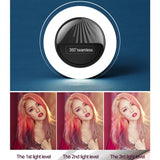 Rechargeable Selfie Light Clip For Beauty And Flash Fill - Black-1915196712415268868