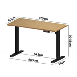 NNEED 120CM Electric Standing Desk Single Motor Black&Oak