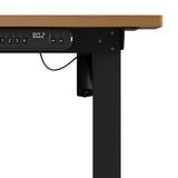 NNEED 120CM Electric Standing Desk Single Motor Black&Oak