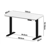NNEED 120CM Electric Standing Desk Single Motor Black&White