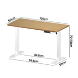 NNEED 120CM Electric Standing Desk Single Motor White&Oak