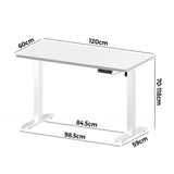 NNEED 120CM Electric Standing Desk Single Motor White