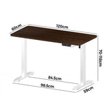 NNEED 120CM Electric Standing Desk Single Motor White&Walnut
