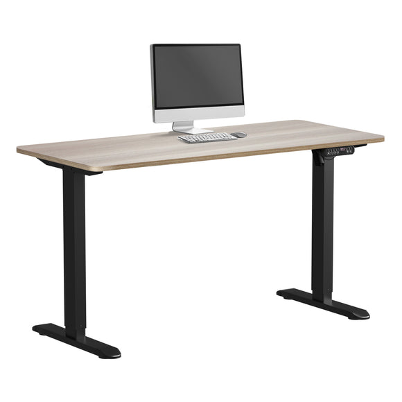NNEED Electric Standing Desk Single Motor Black&Grey-Oak 140CM