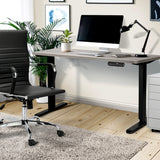 NNEED Electric Standing Desk Single Motor Black&Grey-Oak 140CM