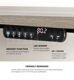 NNEED Electric Standing Desk Single Motor Black&Grey-Oak 140CM