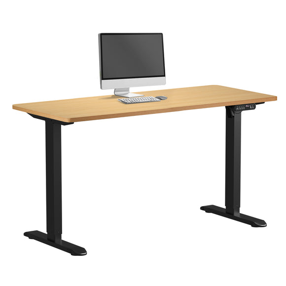 NNEED Electric Standing Desk Single Motor Black&Oak 140CM