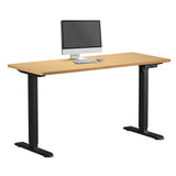 NNEED Electric Standing Desk Single Motor Black&Oak 140CM
