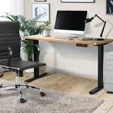 NNEED Electric Standing Desk Single Motor Black&Oak 140CM
