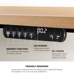 NNEED Electric Standing Desk Single Motor Black&Oak 140CM