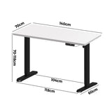 NNEED Electric Standing Desk Single Motor Black&White 140CM