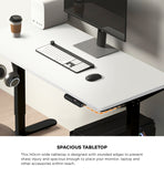 NNEED Electric Standing Desk Single Motor Black&White 140CM