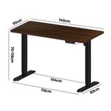 NNEED Electric Standing Desk Single Motor Black&Walnut 140CM