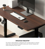 NNEED Electric Standing Desk Single Motor Black&Walnut 140CM