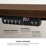 NNEED Electric Standing Desk Single Motor Black&Walnut 140CM