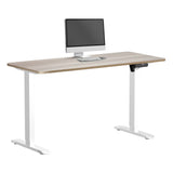 NNEED Electric Standing Desk Single Motor White&Grey-Oak 140CM