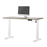NNEED Electric Standing Desk Single Motor White&Grey-Oak 140CM