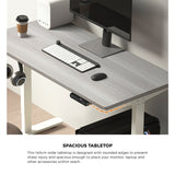 NNEED Electric Standing Desk Single Motor White&Grey-Oak 140CM