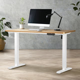 NNEED Electric Standing Desk Single Motor White&Oak 140CM