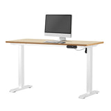 NNEED Electric Standing Desk Single Motor White&Oak 140CM