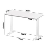 NNEED Electric Standing Desk Single Motor White 140CM