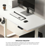NNEED Electric Standing Desk Single Motor White 140CM