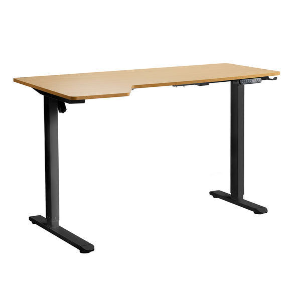 NNEED L-shape Electric Standing Desk Single Motor 145CM Black&Oak