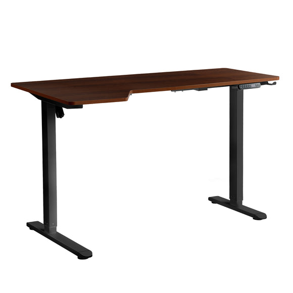 NNEED L-shape Electric Standing Desk Single Motor 145CM Black&Walnut