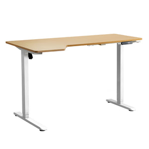NNEED L-shape Electric Standing Desk Single Motor 145CM White&Oak