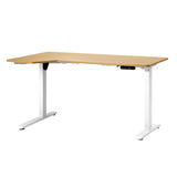 NNEED L-shape Electric Standing Desk Single Motor 145CM White&Oak