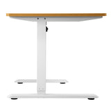 NNEED L-shape Electric Standing Desk Single Motor 145CM White&Oak