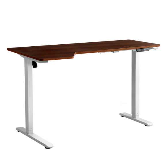 NNEED L-shape Electric Standing Desk Single Motor 145CM White&Walnut