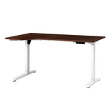NNEED L-shape Electric Standing Desk Single Motor 145CM White&Walnut