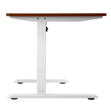 NNEED L-shape Electric Standing Desk Single Motor 145CM White&Walnut
