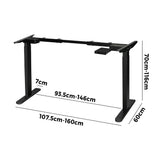 NNEED Standing Desk Frame Adjustable Dual Motor Black