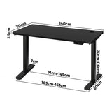 NNEED Standing Desk Adjustable Motorised 140cm Black