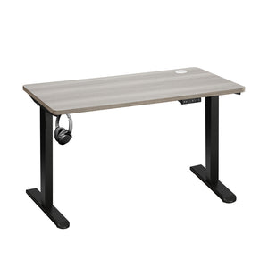 NNEED 140cm Electric Standing Desk Single Motor Black&Grey-Oak