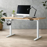 NNEED Standing Desk Adjustable Motorised 120cm White&Oak