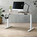 NNEED 140cm Electric Standing Desk Single Motor White&Grey-Oak