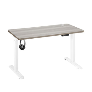 NNEED 140cm Electric Standing Desk Single Motor White&Grey-Oak