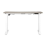 NNEED 140cm Electric Standing Desk Single Motor White&Grey-Oak