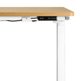 NNEED Sit Stand Desk Motorised Adjustable 160cm White&Oak