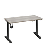 NNEED 140cm Electric Standing Desk Dual Motor Black&Grey-Oak