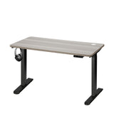 NNEED 140cm Electric Standing Desk Dual Motor Black&Grey-Oak