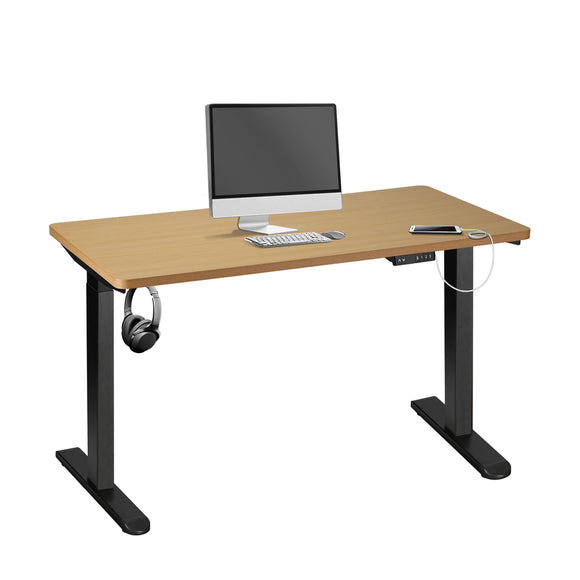 NNEED Sit-Stand Desk Height Adjustable Desk Black&Oak
