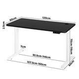 NNEED Standing Desk Dual Motor Adjustable 120cm White&Black