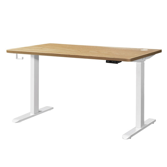 NNEED Standing Desk Dual Motor Adjustable 120cm White&Oak