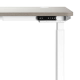 NNEED 140cm Electric Standing Desk Dual Motor White&Grey-Oak