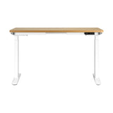 NNEED Sit-Stand Desk Height Adjustable Desk White&Oak