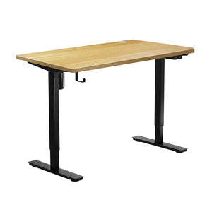 NNEED Electric Standing Desk Single Motor Black&Oak 120cm